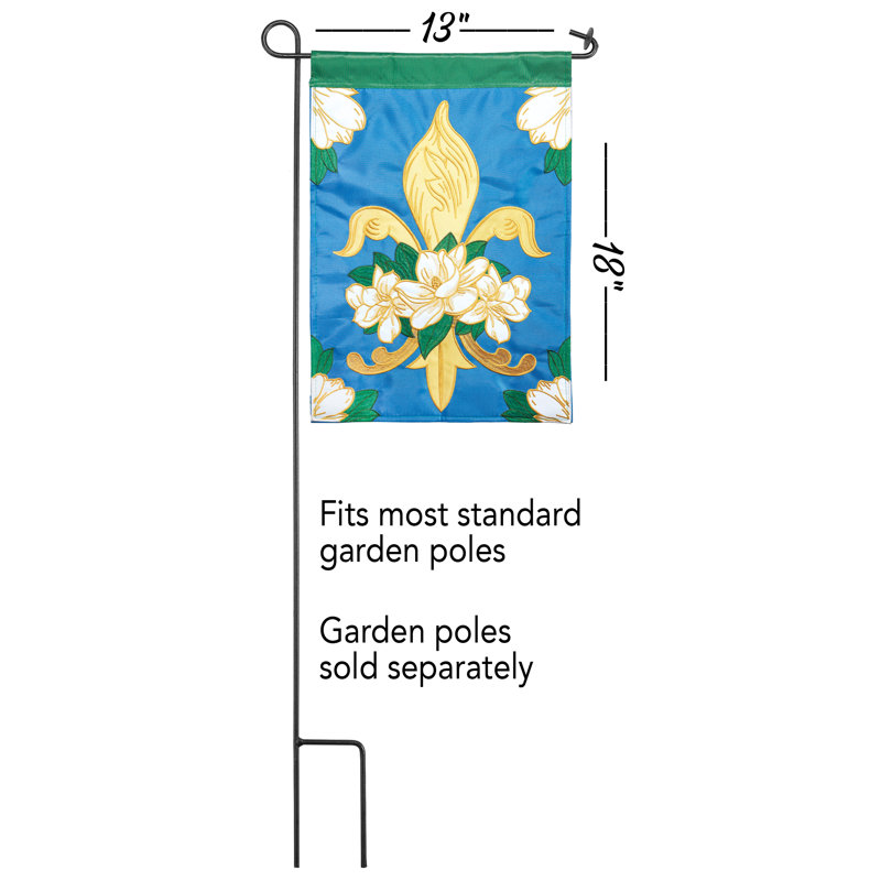 Drapeau de jardin en polyester 2 pi 1 po x 6 pi 1 po