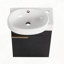 Meuble-lavabo de salle de bain avec portes à fermeture en douceur et support de rangement-1612181995