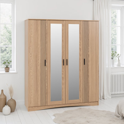 Tarmo 4 Door Manufactured Wood Wardrobe