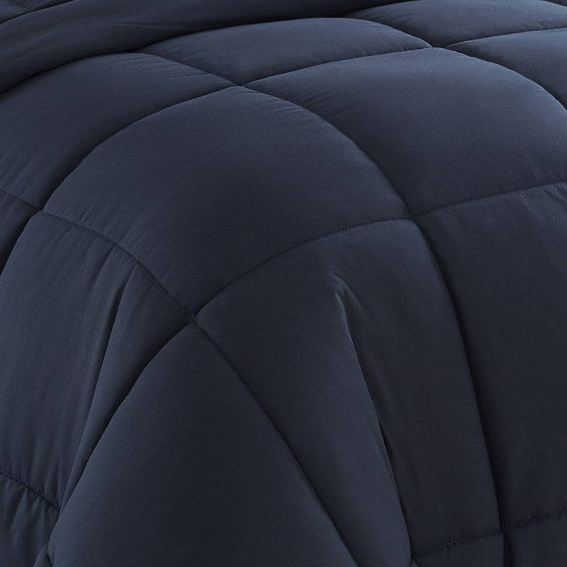 All Season Bed-in-A-Bag 5pc/7pc Solid Color Comforter & Sheet Set Ultra Soft Bedding by Sweet Home Collection, Navy