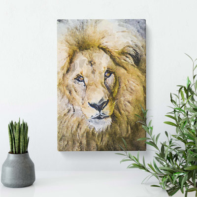 The Face of a Lion - Wrapped Canvas