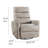 Aki Swivel Manual Recliner Chair, Adjustable Rest, Gray Faux Leather