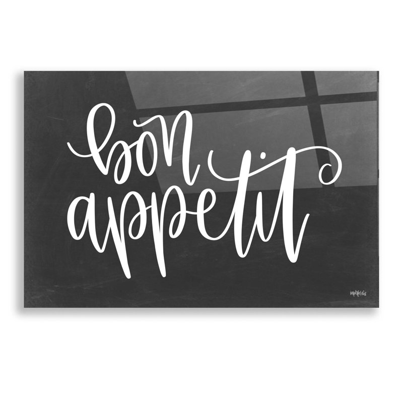 «Bon Appetit» par imperfect dust - art textuel non encadré, H 12 po x l 16 po x P 0,13 po