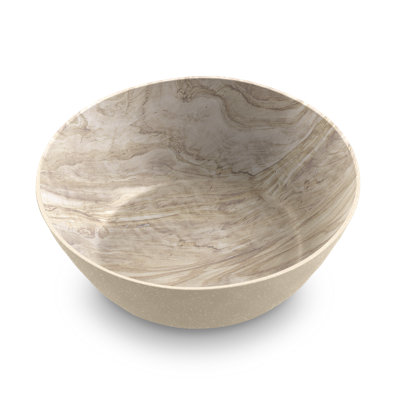 Baccus Faux Real Desert Wood Low Bowl, 19cm, 1240 ml