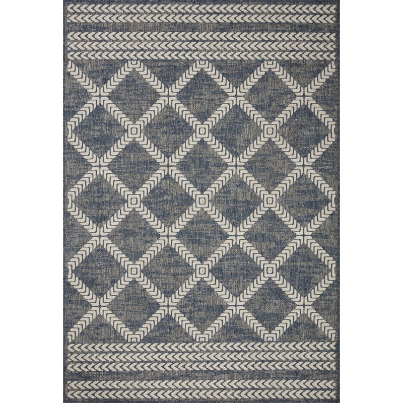 Allionna Geometric Indoor / Outdoor Rug, Runner 2'3" x 7'7"