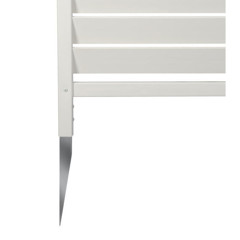 44in H x 36in W White Vinyl Louvered Privacy Screen Panels