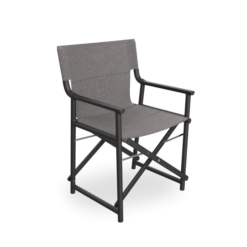 Chaise pliable recyclée Boss Eco, Gris, Noir