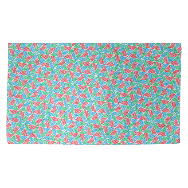 Tapis rouge/vert trapézoïdals Avicia, Rectangle 2 pi 2 po x 3 pi 4 po