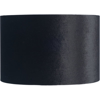 Aimon 16 cm H Drum Velvet Lamp Shade ( Uno ) in Black
