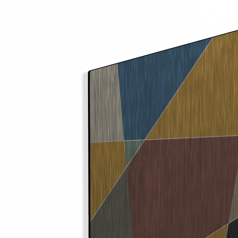 Ivy Bronx «Abstract Geometric 6» par Gary Williams, art mural en métal, H 24 po x l 16 po