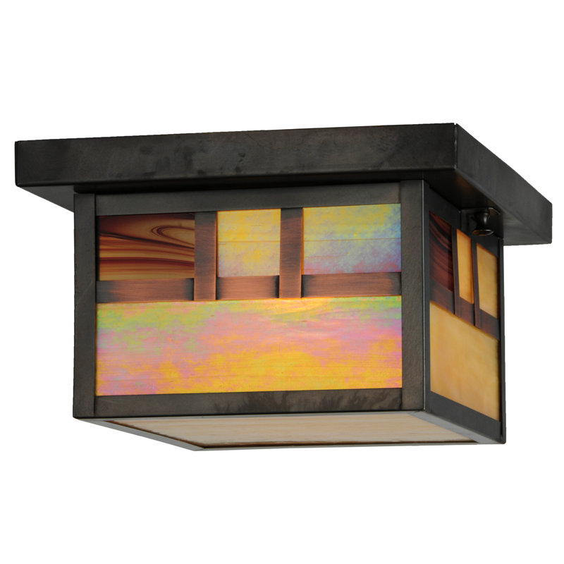 Plafonnier encastré carré 14,25" à 1 lumières unique