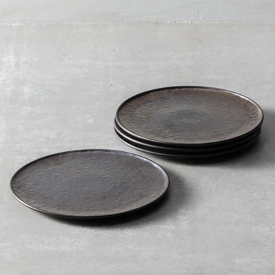 Fortessa Nivo Stoneware, 10.25" Dinner Plate Set of 4, Moon