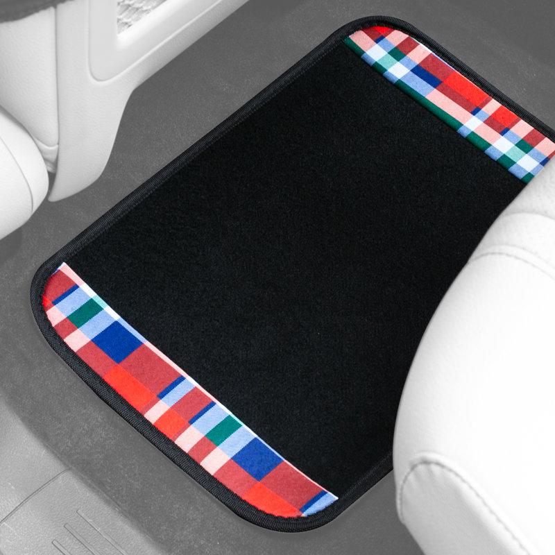 Ensemble de tapis de sol Tartan11, Rouge