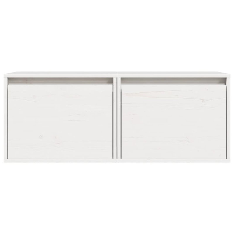 Gesell Pine Solid Wood Floating Shelf, 35cm H x 45cm W x 30cm D, White