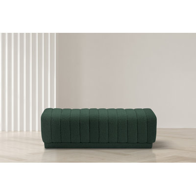 Ivelise Boucle Fabric Upholstered Ottoman