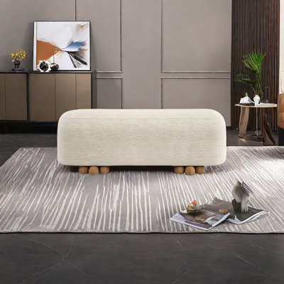 Banc rembourré en mélange de coton Gwyndaf