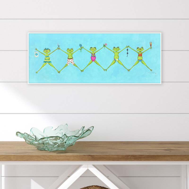 Toile Froggy Beach Party