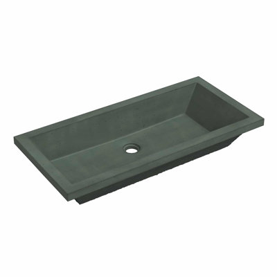 Arcata 30" Undermount Concrete Trough Bathroom Sink