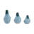 Textured Ceramic Table Vases for Home Decor - Modern Bud Flower Vases for Living Room, Office or Shelf Styling - Green/Light Blue-987323280