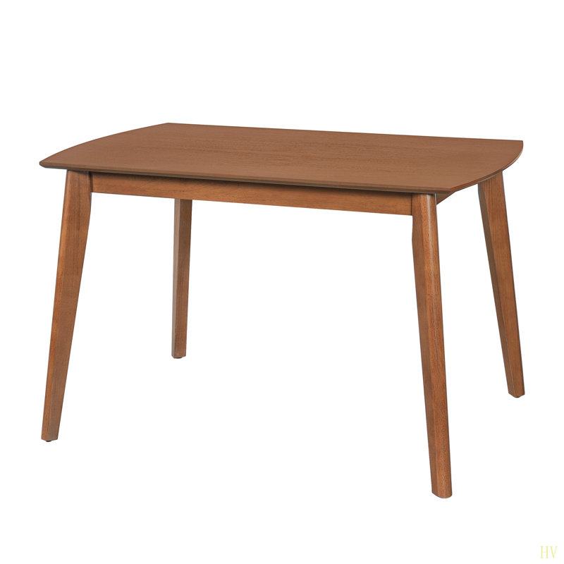 Mid Century Modern Dining Table, Solid Wood Kitchen & Dining Room Table for 4, Minimalist Table for Dining Room, Rectangular Dinette Table, Easy Assembly