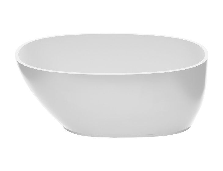 Boutique Lydia Soaker Tub, Gloss White, 21.5" H x 56" L x 32" W