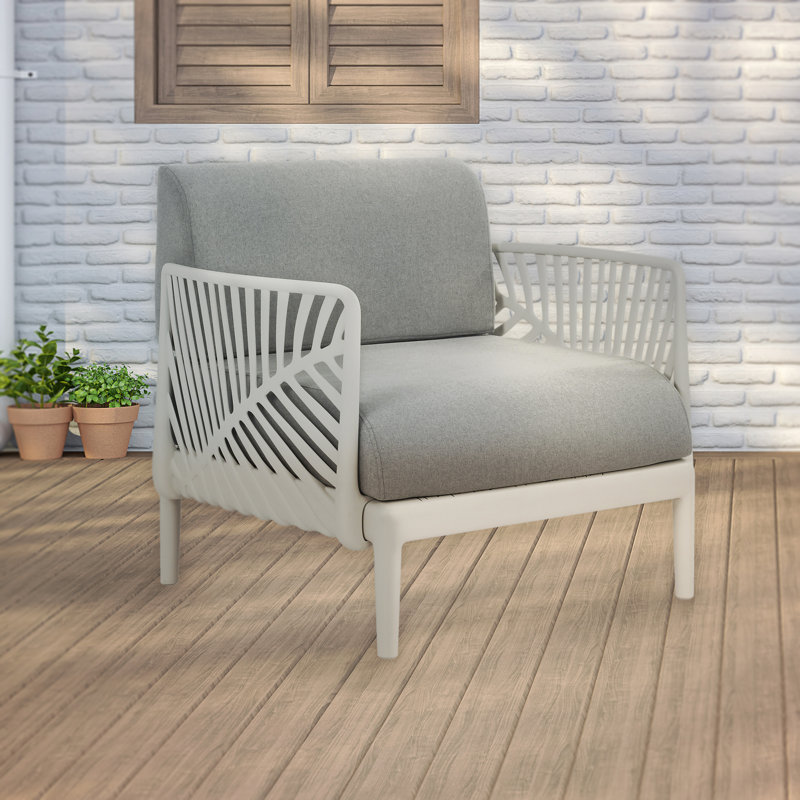 Trixie Patioflare Plus Collection Recycled Plastic Leaf Modular Patio Armchair