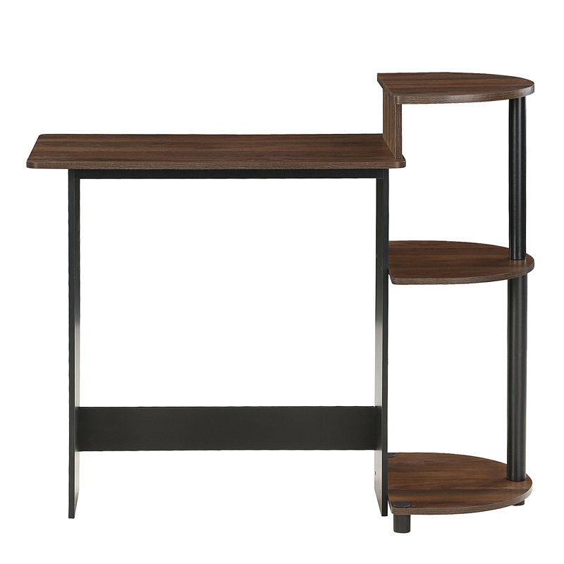Eleonore Computer Desk, Columbia Walnut/Black