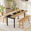 Grande table de salle à manger de 71 po en bois de 71 pi avec structure en métal robuste