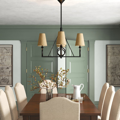 Lustre classique à 4 lumières avec abat-jour Veonka