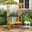 Tonnelle de jardin de 6,2 pi avec pergola et banc à 2 places pour la cour de jardin