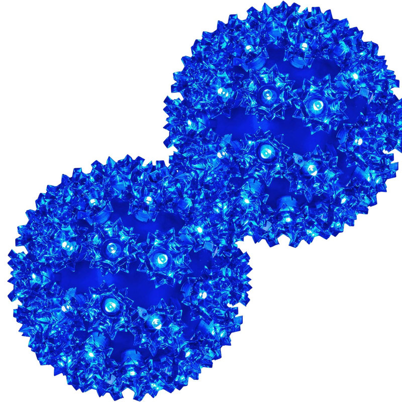 Ensemble de 50 lumières sphériques bleues Sphere