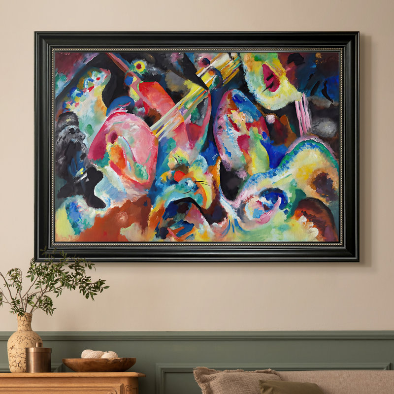 De l'improvisation. Deluge, 1913 - Wassily Kandinsky - Toile encadrée sur mesure, 16x22 INNER SIZE, Framed Canvas