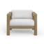 Chaise de patio en teck Sedona avec coussins Sunbrella