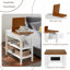 Table de bout rustique avec rangement Farmhouse
