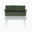 Mariano Steel Loveseat and Table, Grey-1893998183