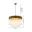 Lustre 8 lumières en laiton avec cristaux transparents-2091777865