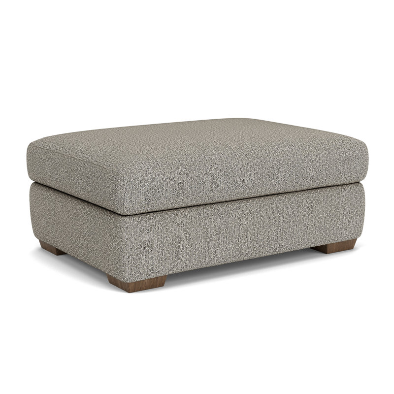 Square Ottoman, Gray Polypropylene/Olefin
