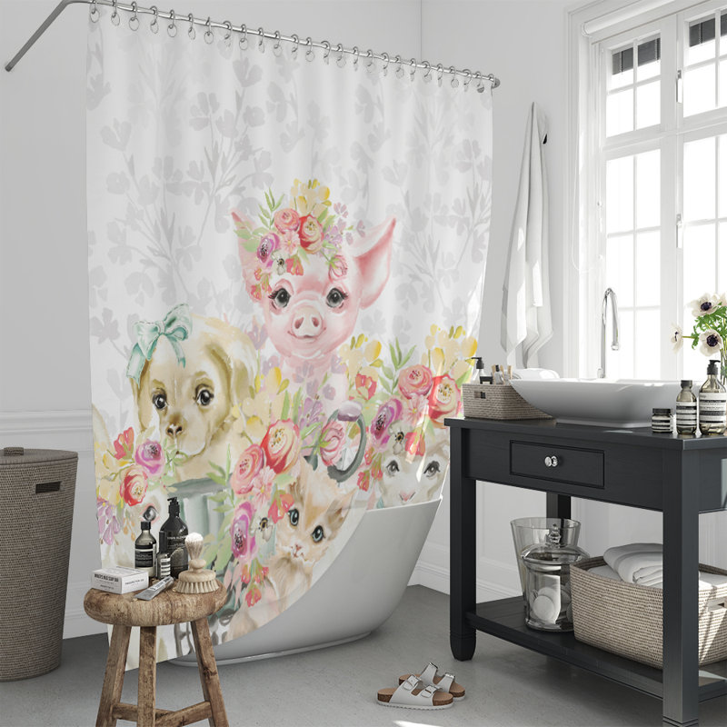 Rideau de douche simple, H 70 po x l 90 po