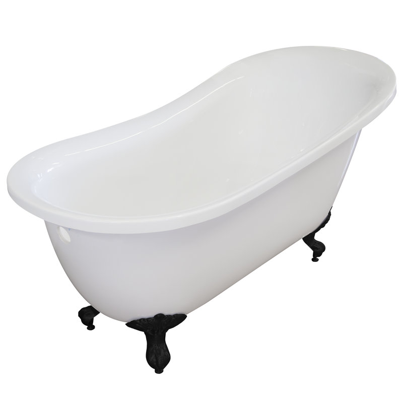 66.5'' x 30'' Freestanding Soaking Acrylic Bathtub, Bronze