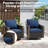 Patio Outdoor Wicker Chairs with Cushions-1914349042