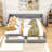 Convertible Twin XL to King Size Upholstered Daybed with Storage Drawers-318563416