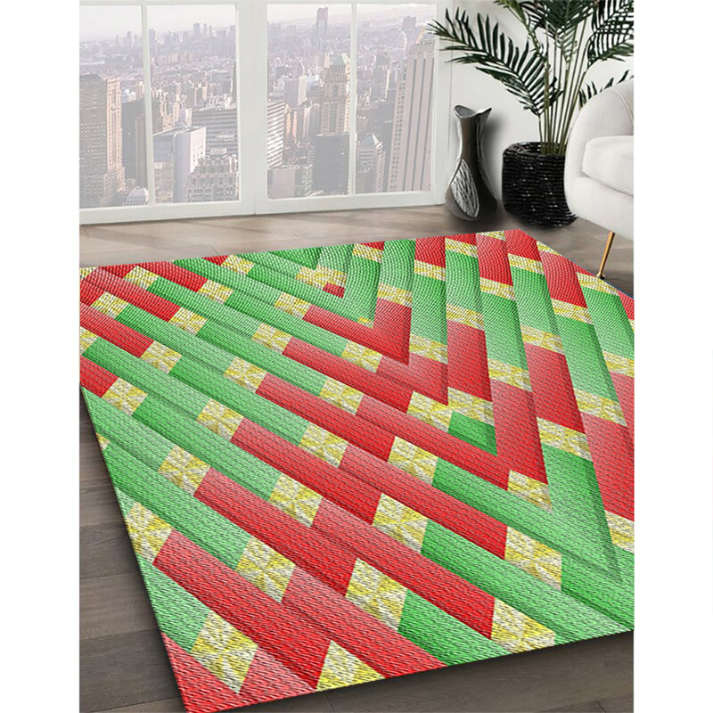 Tapis orange / vert mer, Rectangle 7 pi x 10 pi