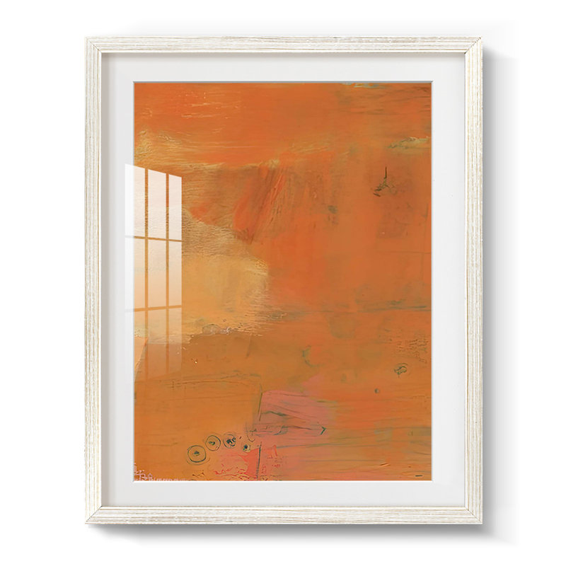 Almon Abstract II - impression encadrée, Blanc, H 28,5 po x l 20,5 po