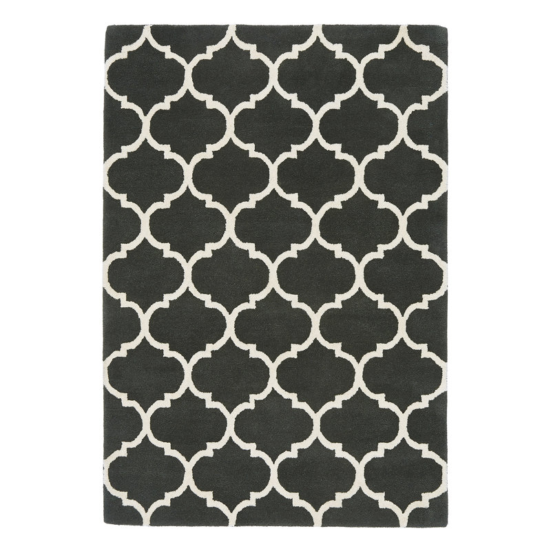Reina Geometric Wool Hand Woven Area Rug, Rectangle 80 x 150cm
