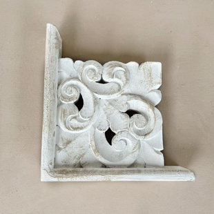 Corbeille de feuilles sculptée à la main H 12,5 po x l 11,5 po x P 2,8 po