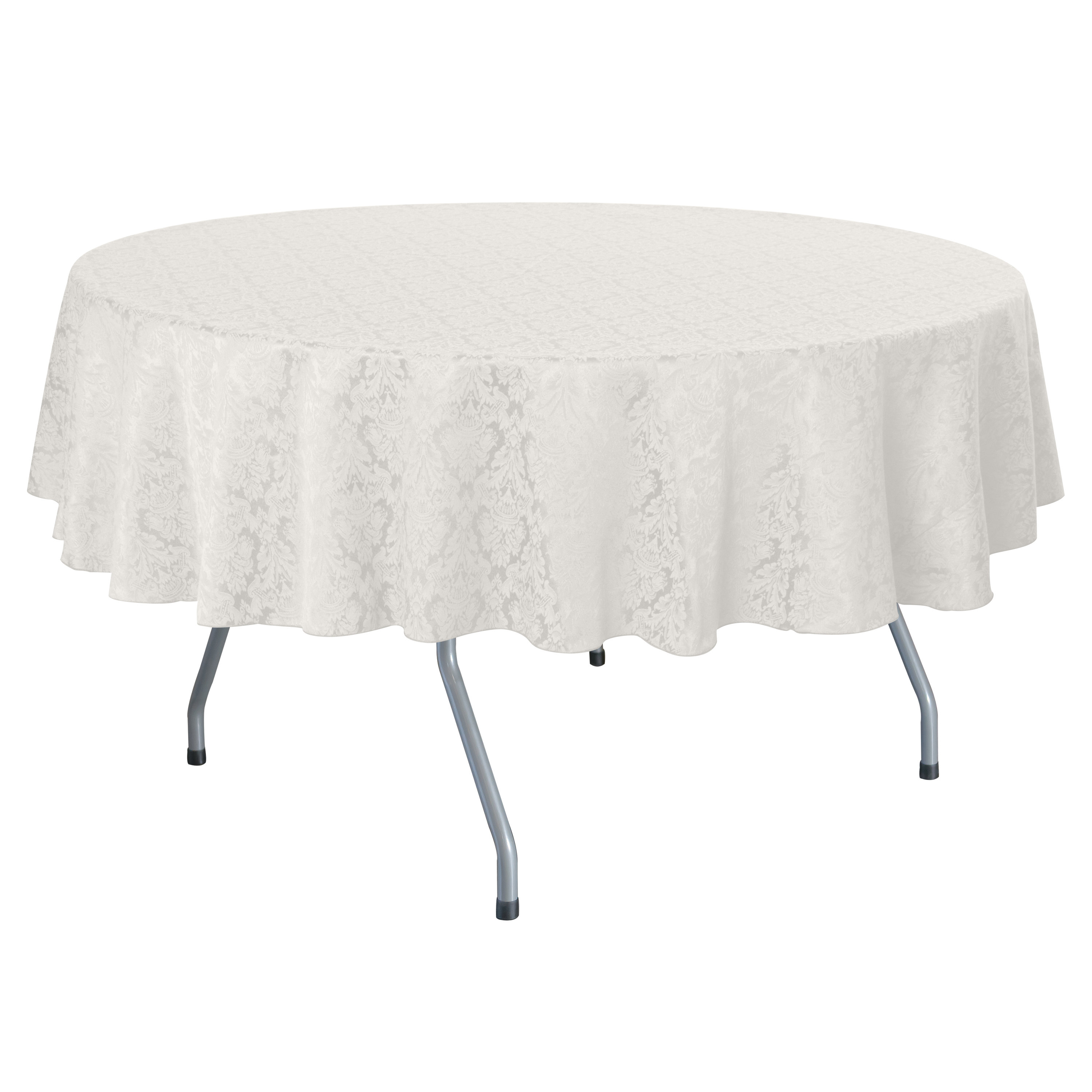 Ultimate Textile -5 Pack- Saxony 120-Inch Round Damask Tablecloth ...