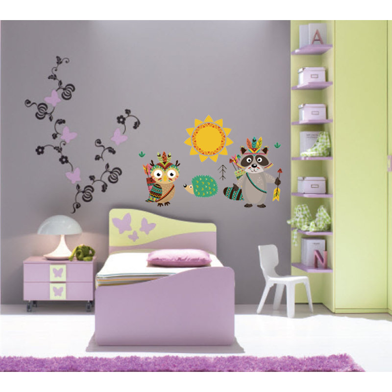 Adhésif décoratif hibou bohème Boho, H 15 po x l 22 po