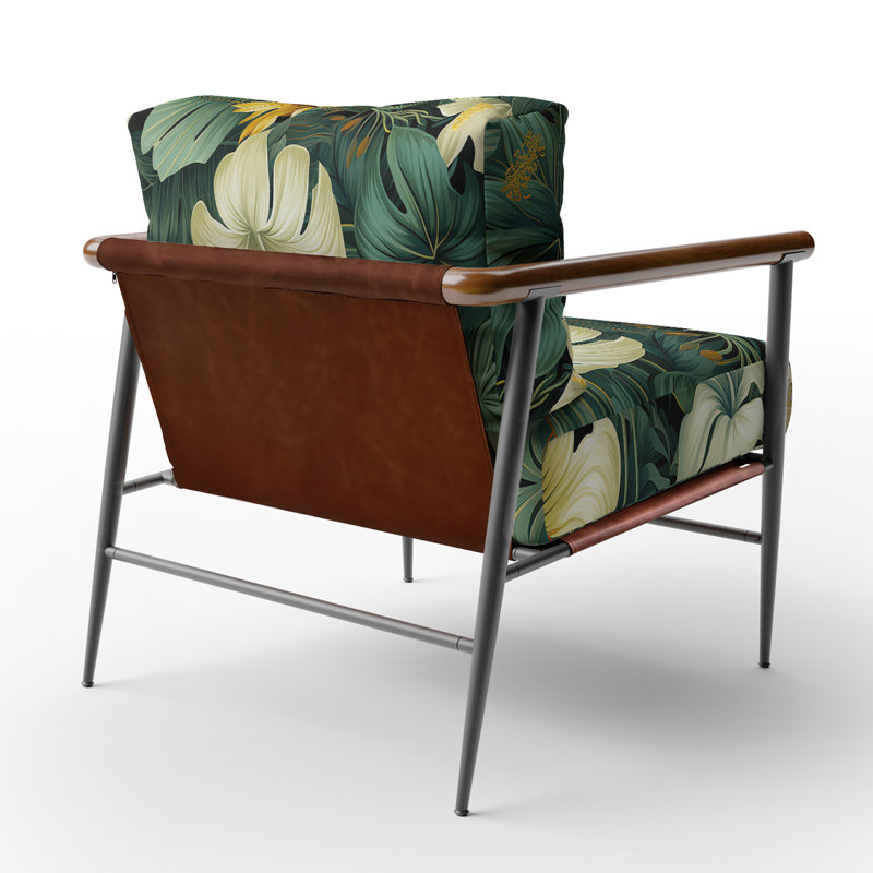 Fauteuil rembourré Monstera Elegance, Noir