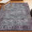 Sarok Ornate Persian All-Over Machine-Washable Purple/Gray Rug-1840703023