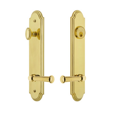 Arc Tall Plate Complete Entry Set with Single Cylinder Deadbolot and Georgetown Lever